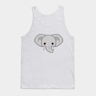 Cute African Elephant with Tusks Tank Top